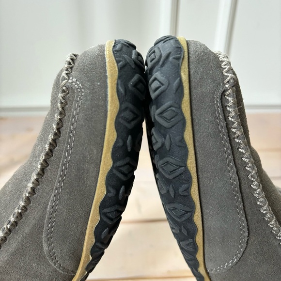 Grey/Taupe Suede Slippers - Picture 6 of 10